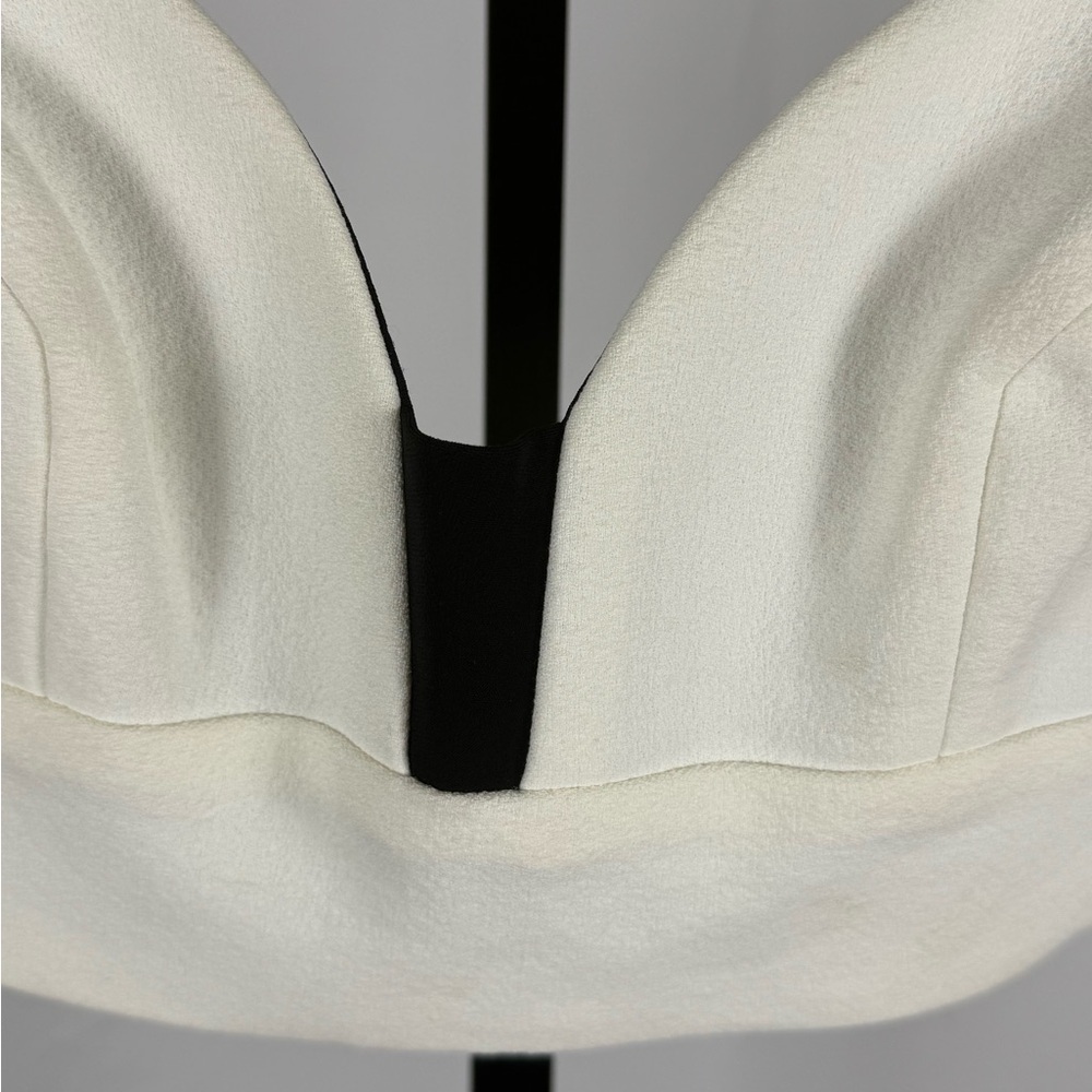 A.L.C. Morley Bustier Crop Top Sweetheart Cream Black Size 6 - Picture 4 of 8